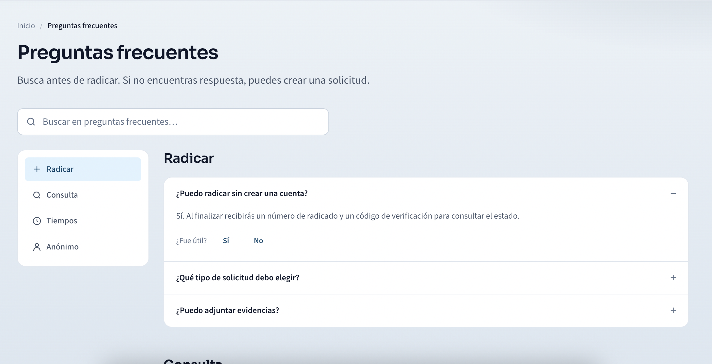 Preguntas frecuentes